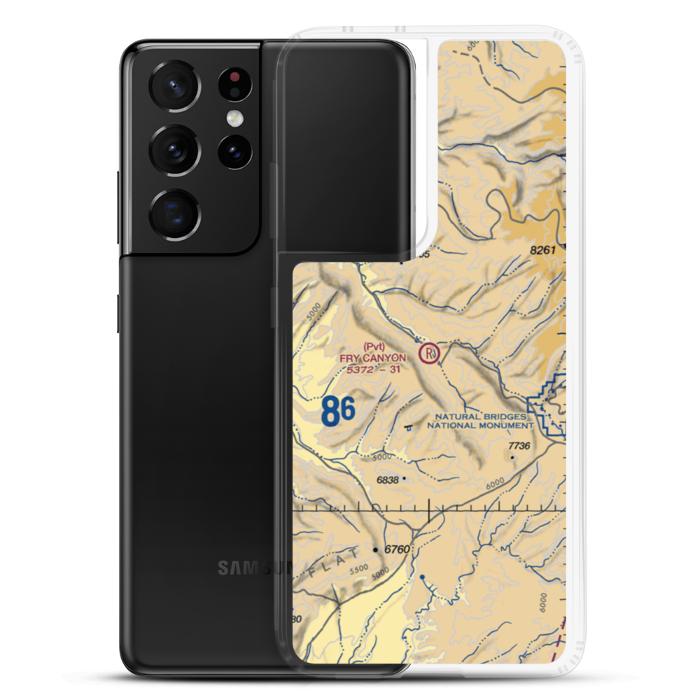 Fry Canyon Field (UT74) VFR Sectional Samsung Case Samsung Galaxy S21 Ultra model shown