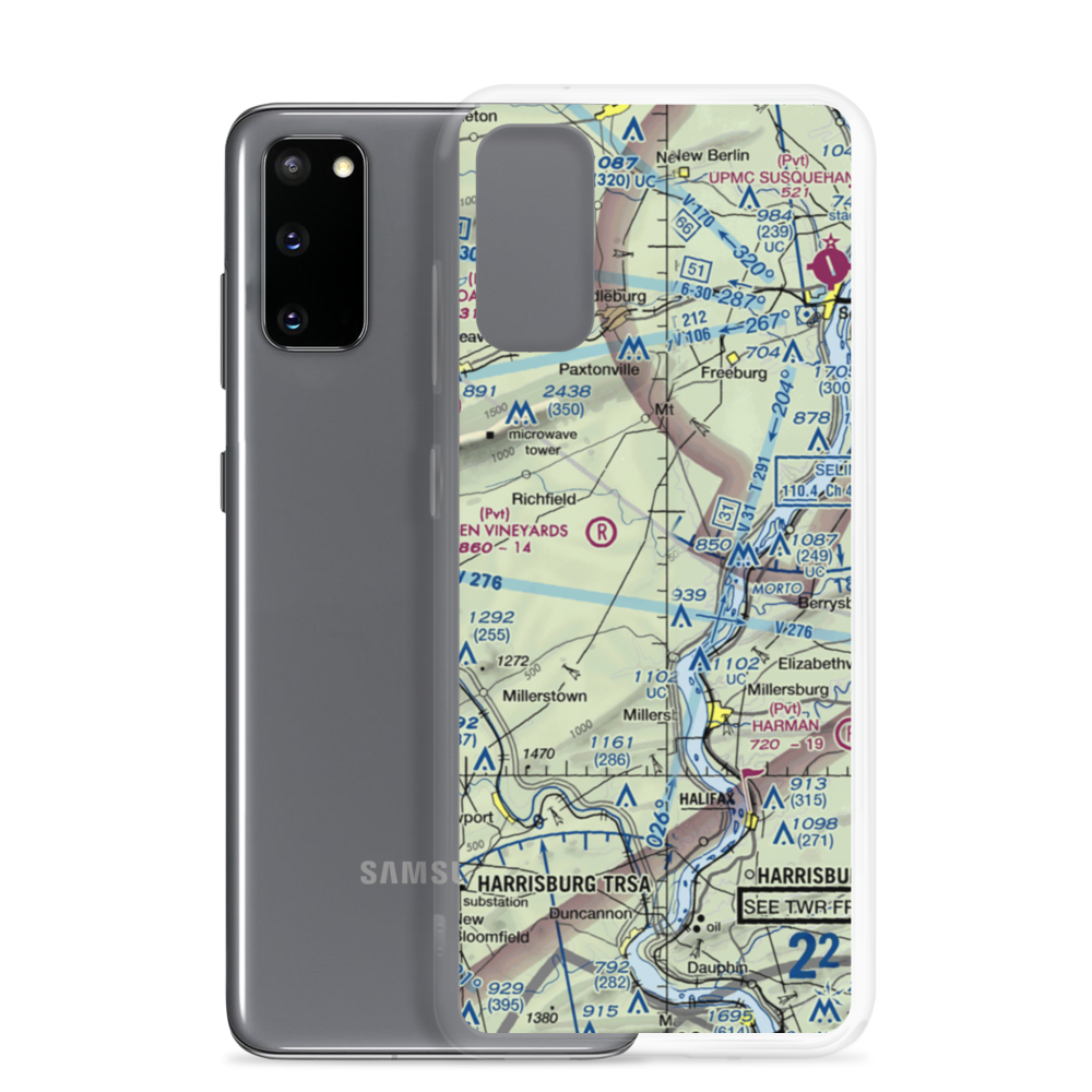 Frymoyer Airport (4PA3) VFR Sectional Samsung Case Samsung Galaxy S20 model shown