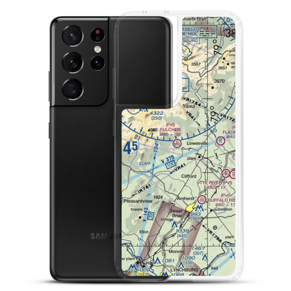 Fulcher Family Farms Airport (VG06) VFR Sectional Samsung Case Samsung Galaxy S21 Ultra model shown