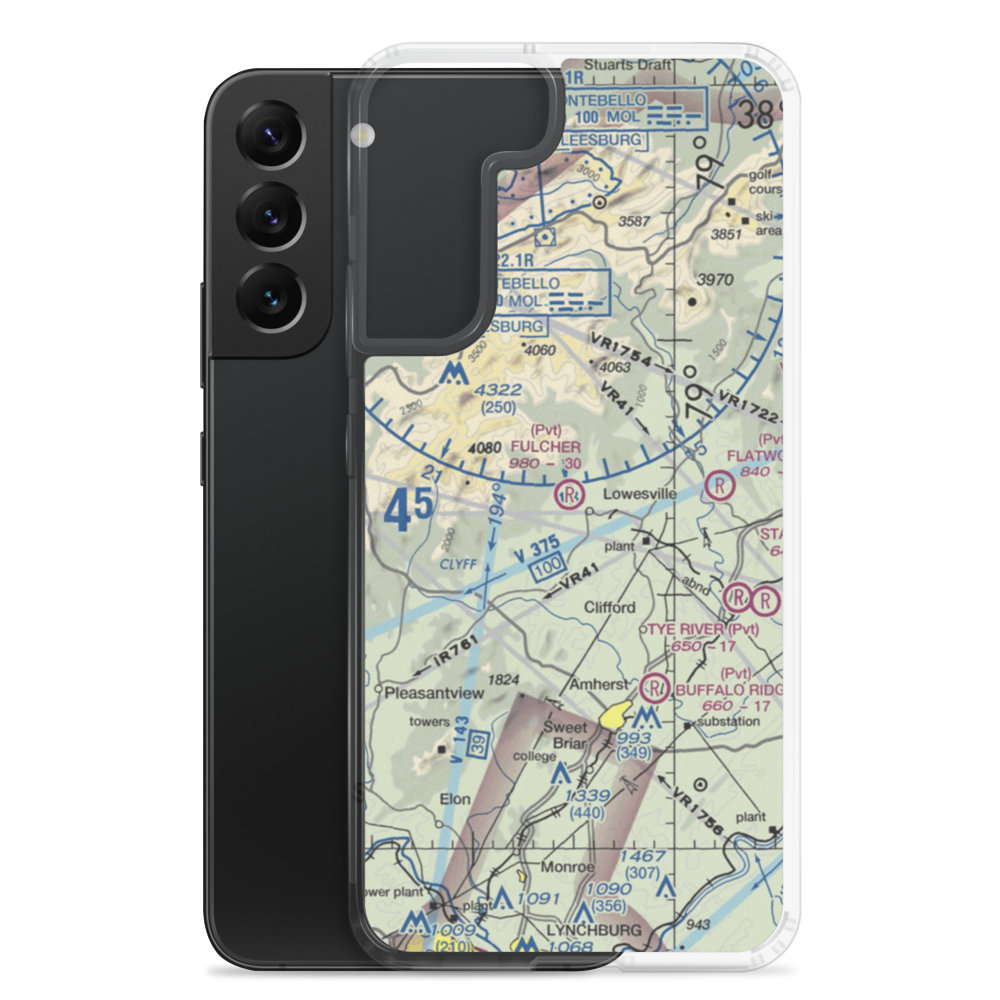 Fulcher Family Farms Airport (VG06) VFR Sectional Samsung Case Samsung Galaxy S22 Plus model shown