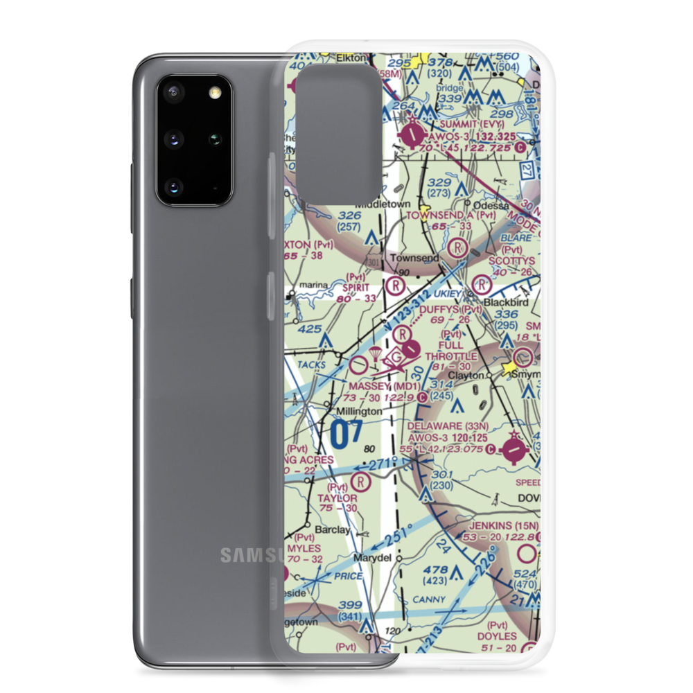 Full Throttle Farm Airport (23DE) VFR Sectional Samsung Case Samsung Galaxy S20 Plus model shown
