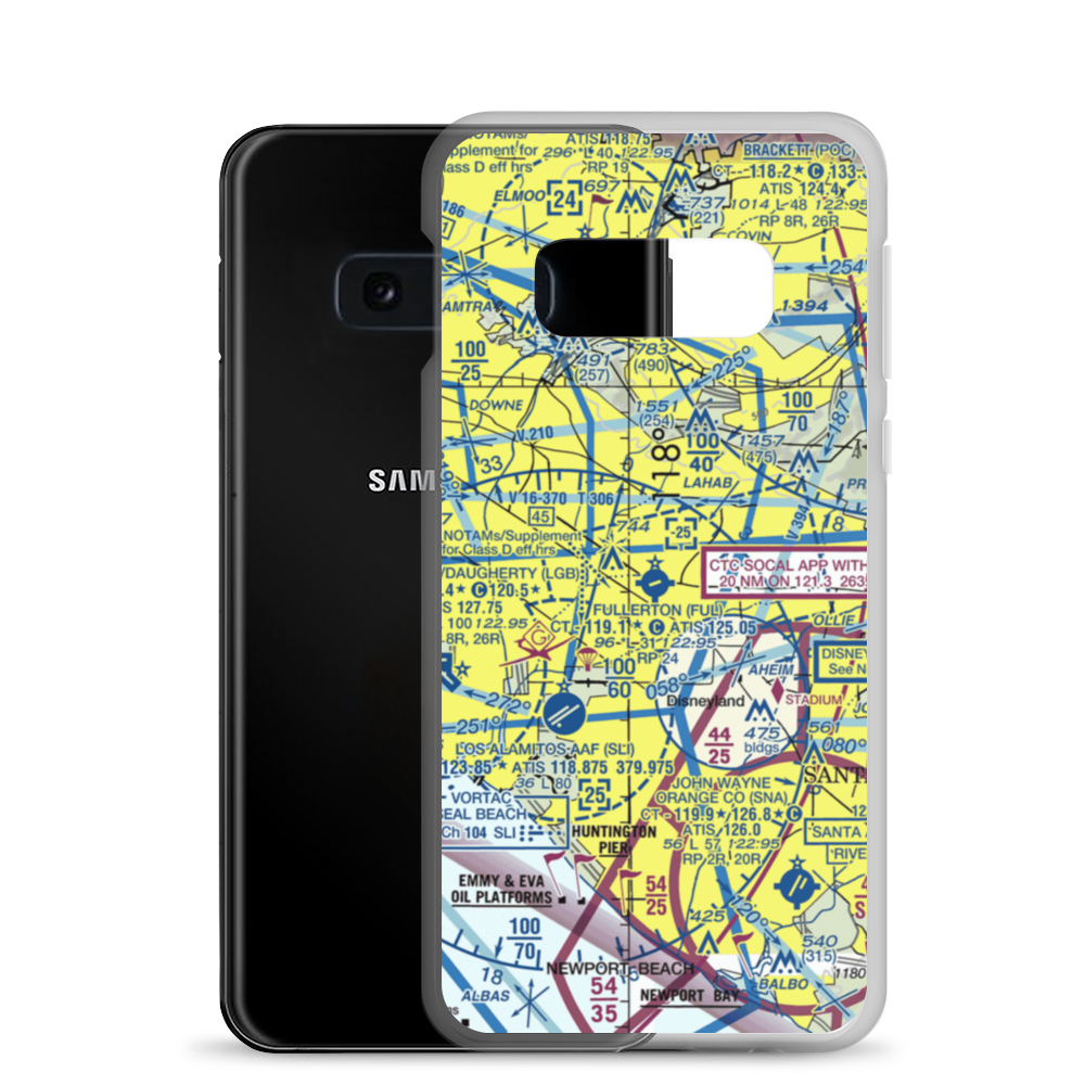 Fullerton Municipal Airport (FUL) VFR Sectional Samsung Case Samsung Galaxy S10e model shown