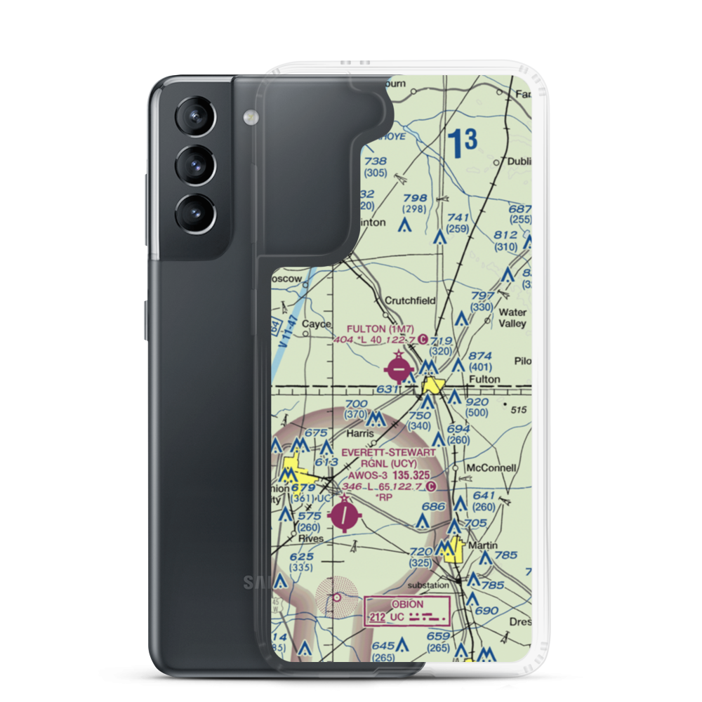 Fulton Airport (1M7) VFR Sectional Samsung Case Samsung Galaxy S21 model shown