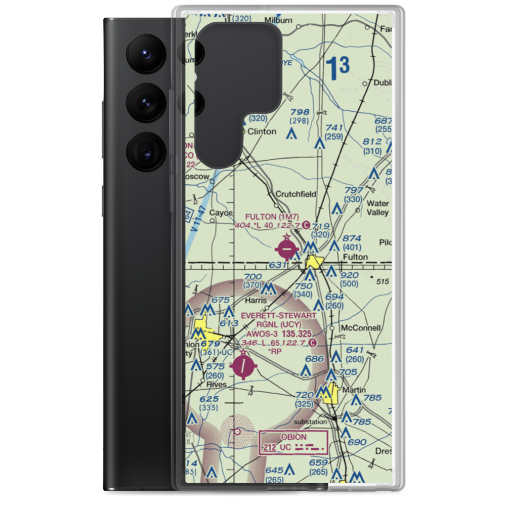 Fulton Airport (1M7) VFR Sectional Samsung Case Samsung Galaxy S22 Ultra model shown