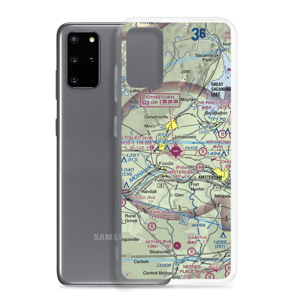Fulton County Airport (NY0) VFR Sectional Samsung Case Samsung Galaxy S20 Plus model shown