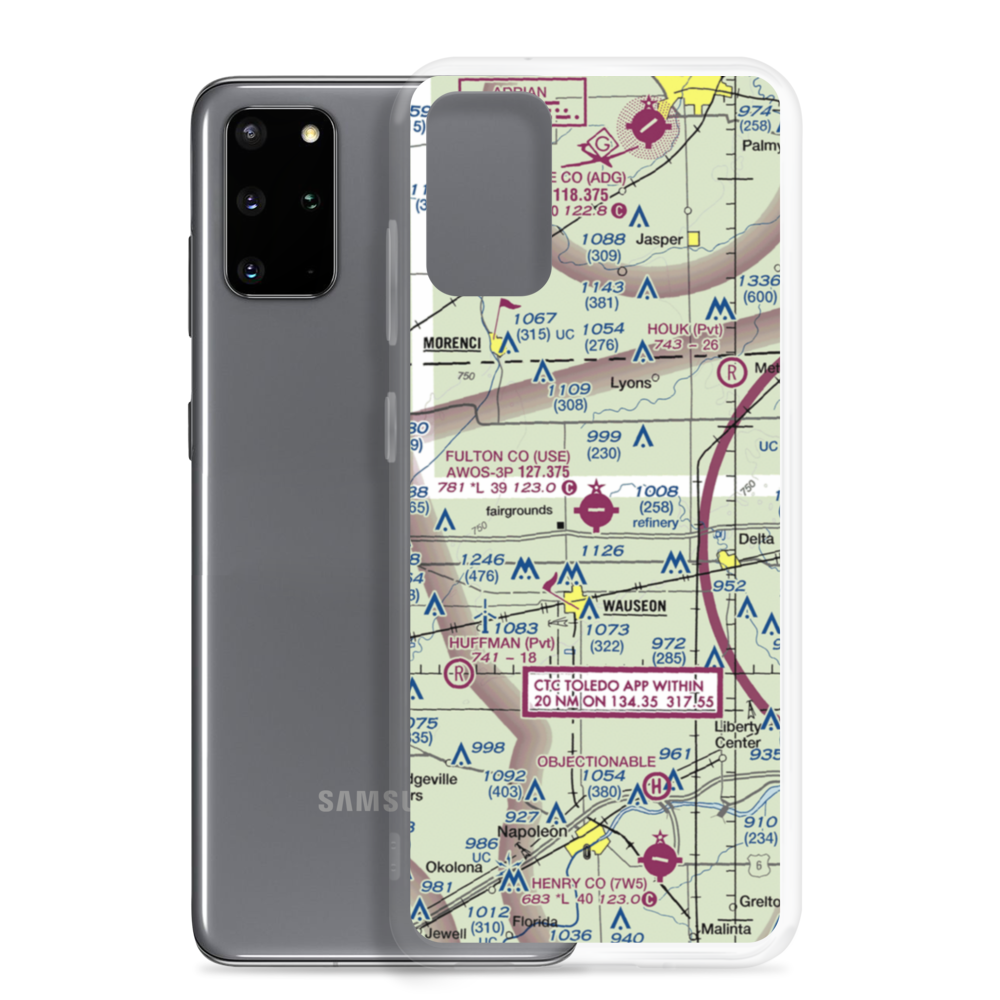 Fulton County Airport (USE) VFR Sectional Samsung Case Samsung Galaxy S20 Plus model shown