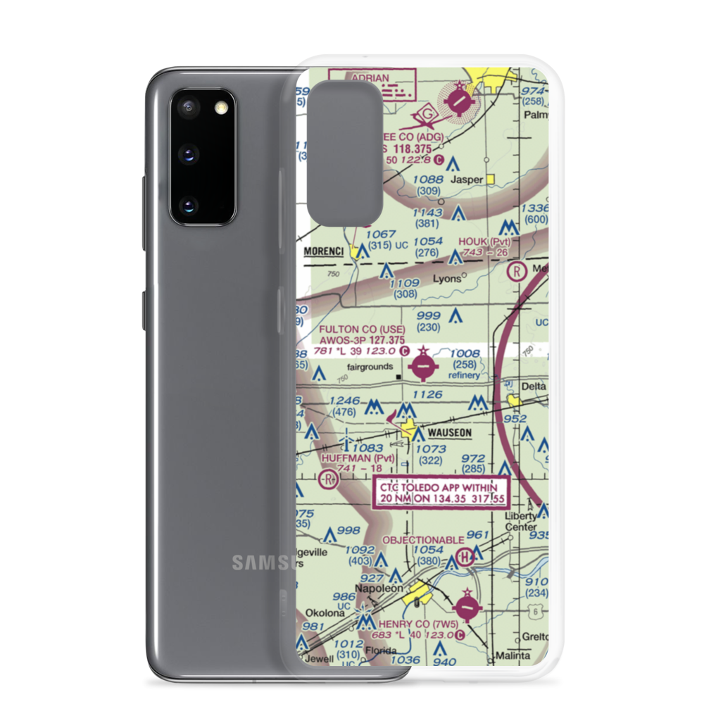 Fulton County Airport (USE) VFR Sectional Samsung Case Samsung Galaxy S20 model shown