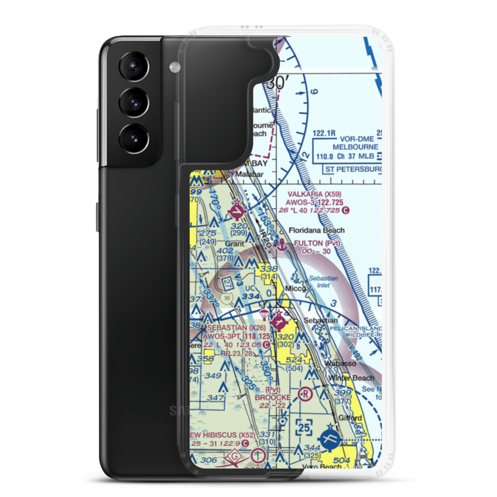 Fulton Seaplane Base (0FD6) VFR Sectional Samsung Case Samsung Galaxy S21 Plus model shown
