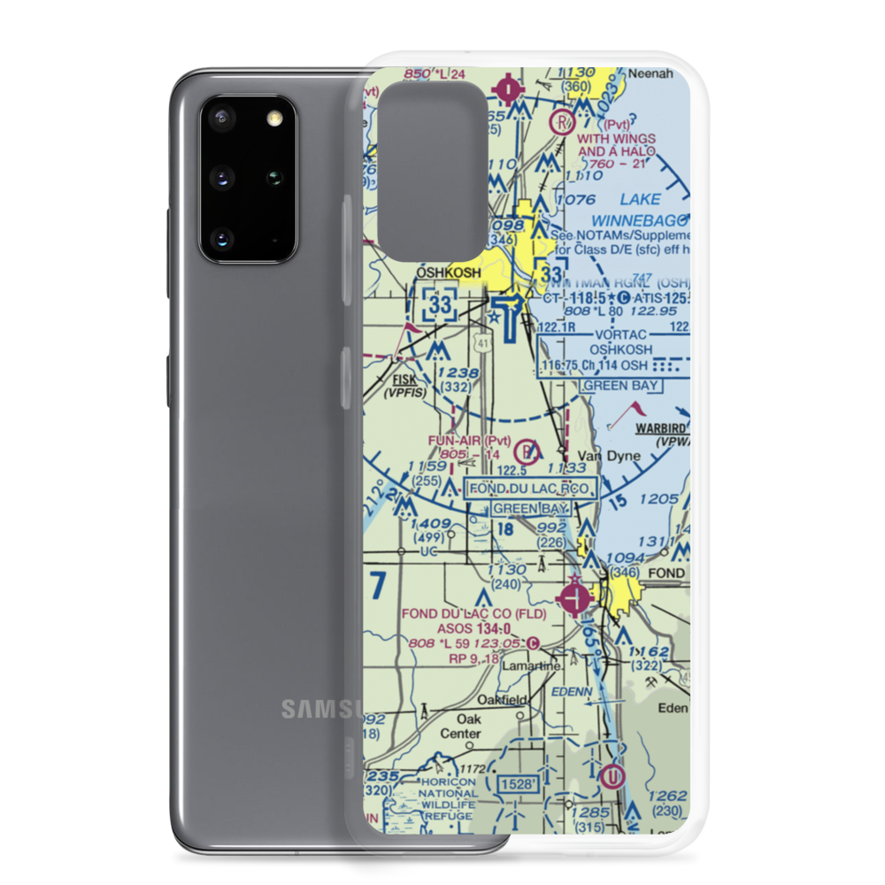 Fun-Air Airport (WI46) VFR Sectional Samsung Case Samsung Galaxy S20 Plus model shown