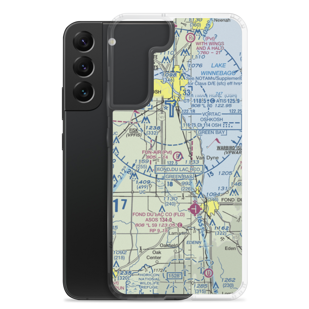 Fun-Air Airport (WI46) VFR Sectional Samsung Case Samsung Galaxy S22 Plus model shown