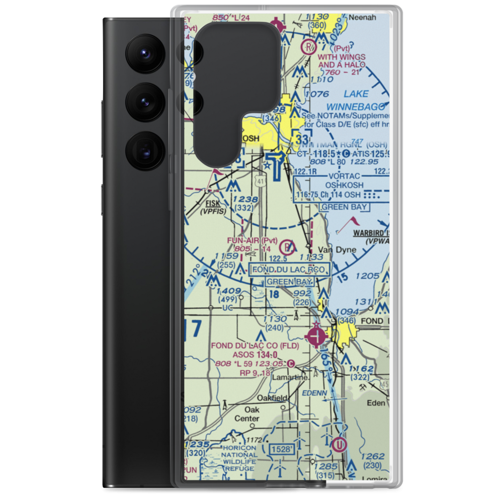 Fun-Air Airport (WI46) VFR Sectional Samsung Case Samsung Galaxy S22 Ultra model shown