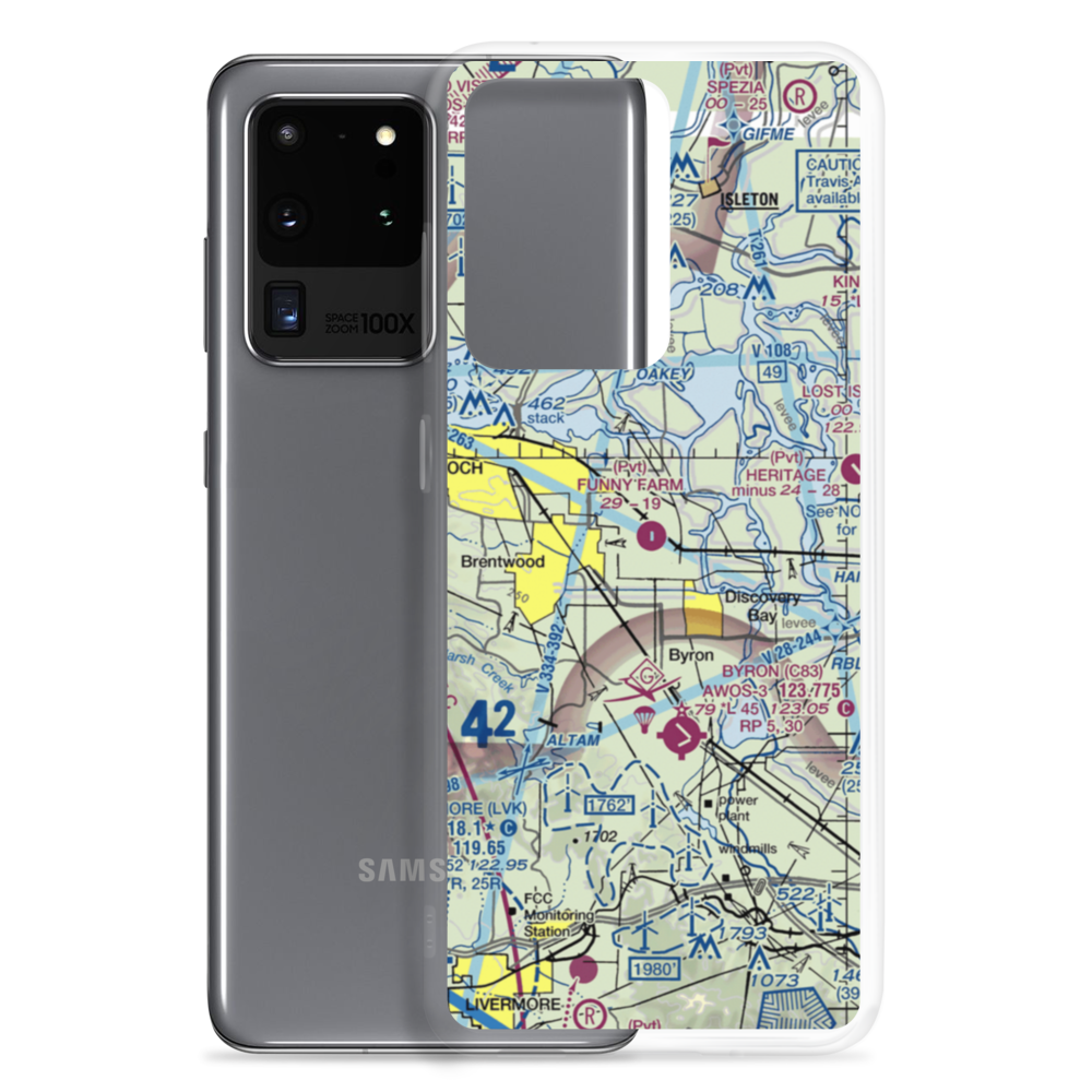 Funny Farm Airport (4CA2) VFR Sectional Samsung Case Samsung Galaxy S20 Ultra model shown