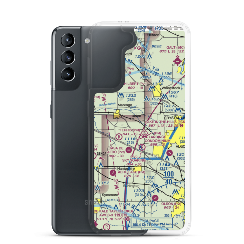 Funny Farm Airport (5LL7) VFR Sectional Samsung Case Samsung Galaxy S21 model shown