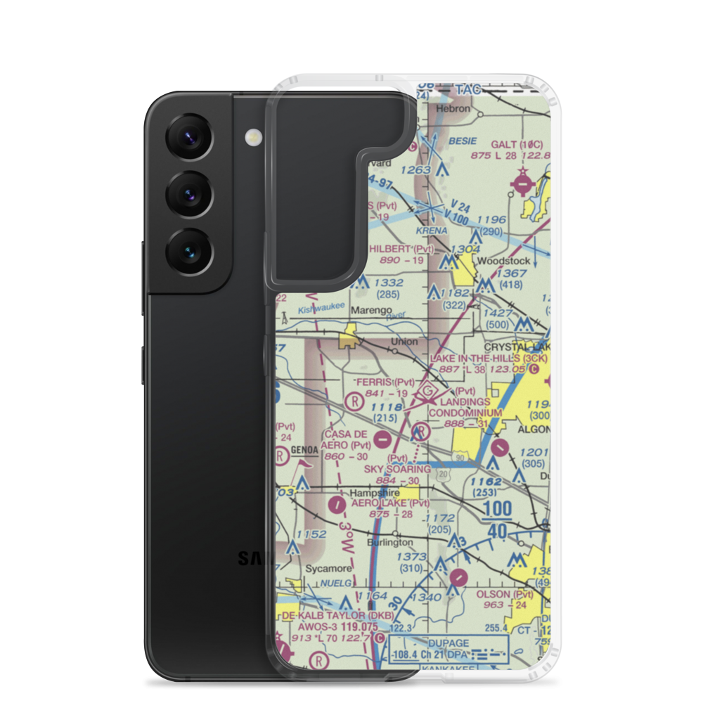 Funny Farm Airport (5LL7) VFR Sectional Samsung Case Samsung Galaxy S22 model shown