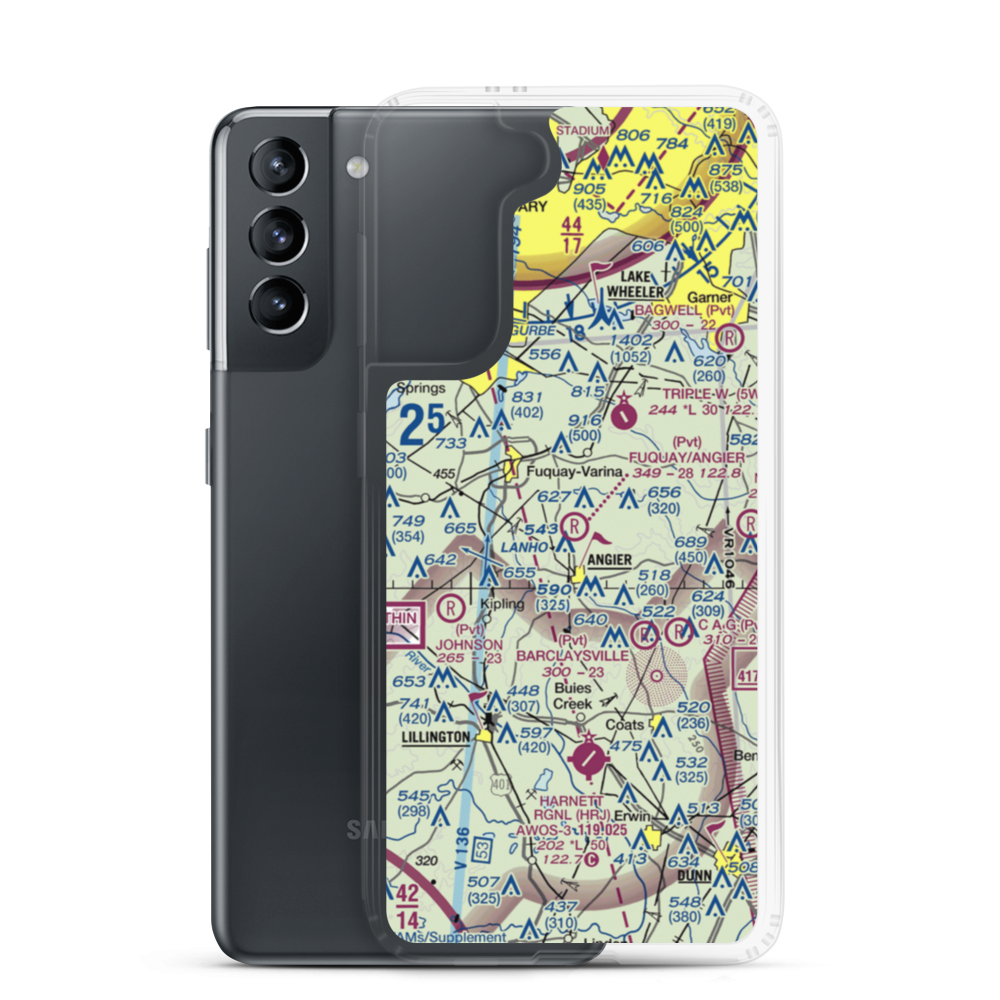 Fuquay/Angier Field (78NC) VFR Sectional Samsung Case Samsung Galaxy S21 model shown