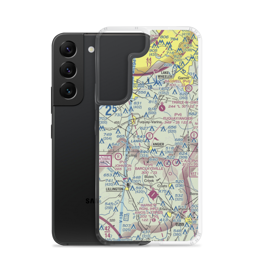 Fuquay/Angier Field (78NC) VFR Sectional Samsung Case Samsung Galaxy S22 model shown