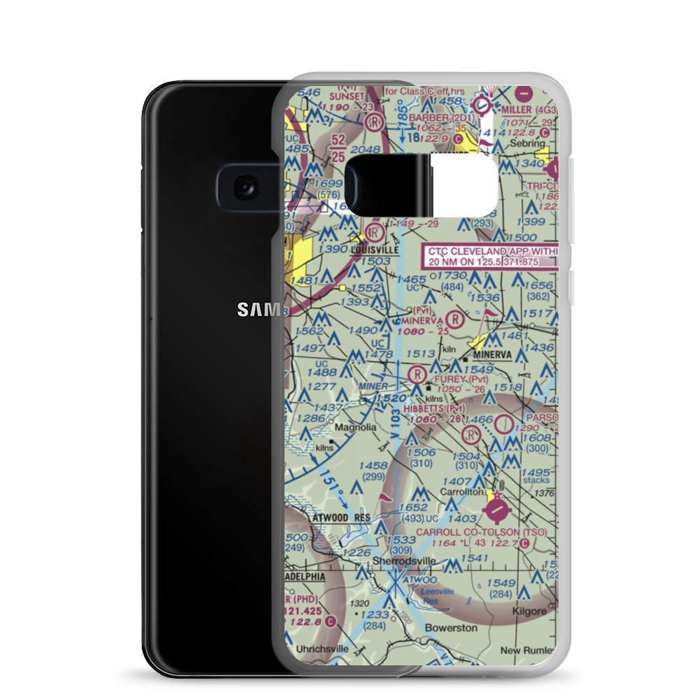 Furey Airport (5OH9) VFR Sectional Samsung Case Samsung Galaxy S10e model shown