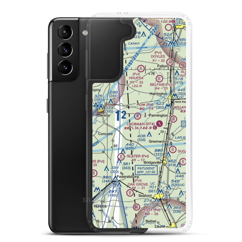 G W Farm Airport (9MD9) VFR Sectional Samsung Case Samsung Galaxy S21 Plus model shown