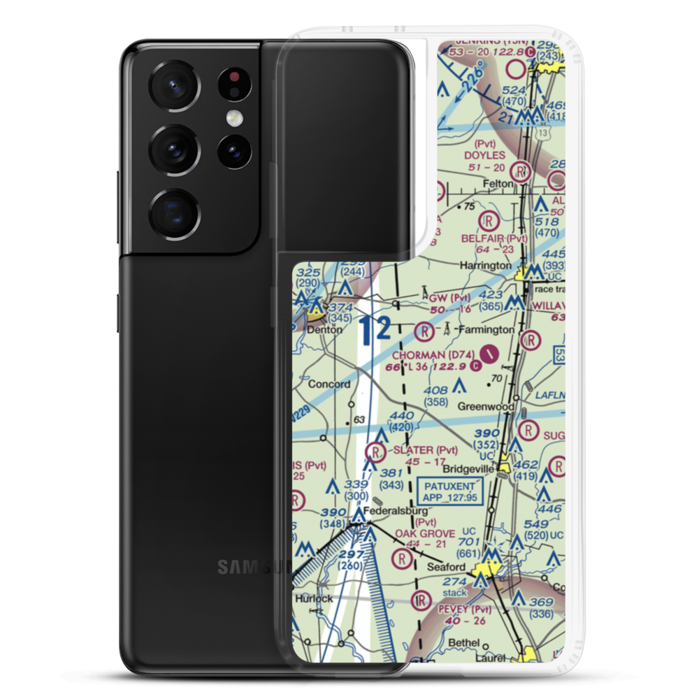 G W Farm Airport (9MD9) VFR Sectional Samsung Case Samsung Galaxy S21 Ultra model shown