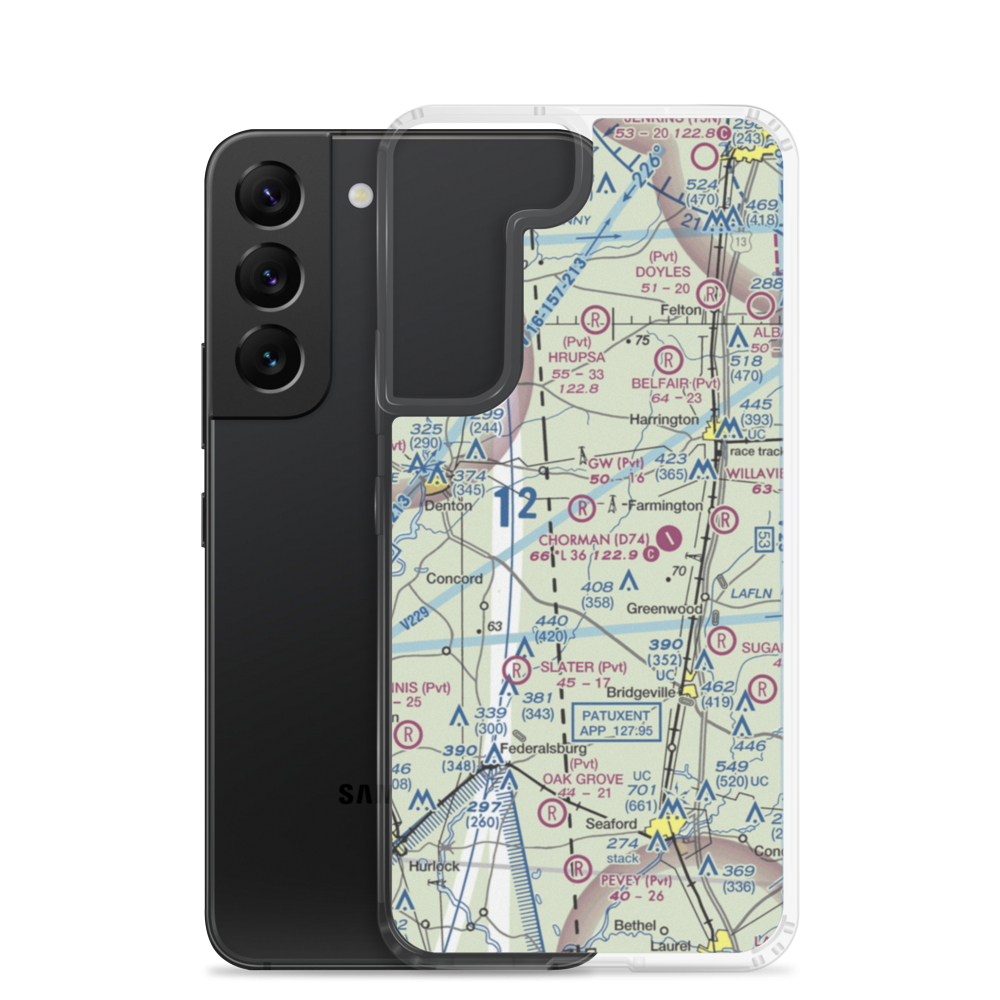 G W Farm Airport (9MD9) VFR Sectional Samsung Case Samsung Galaxy S22 model shown
