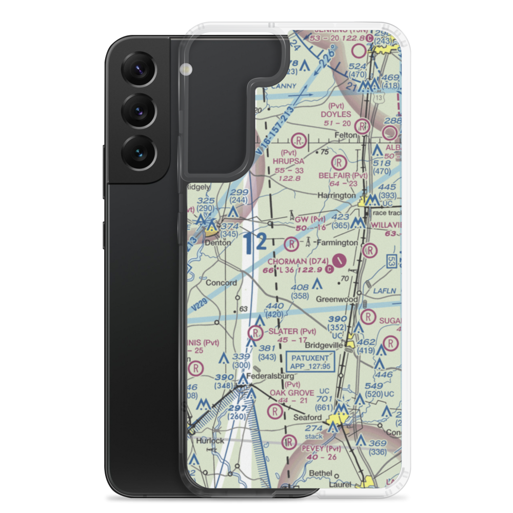 G W Farm Airport (9MD9) VFR Sectional Samsung Case Samsung Galaxy S22 Plus model shown