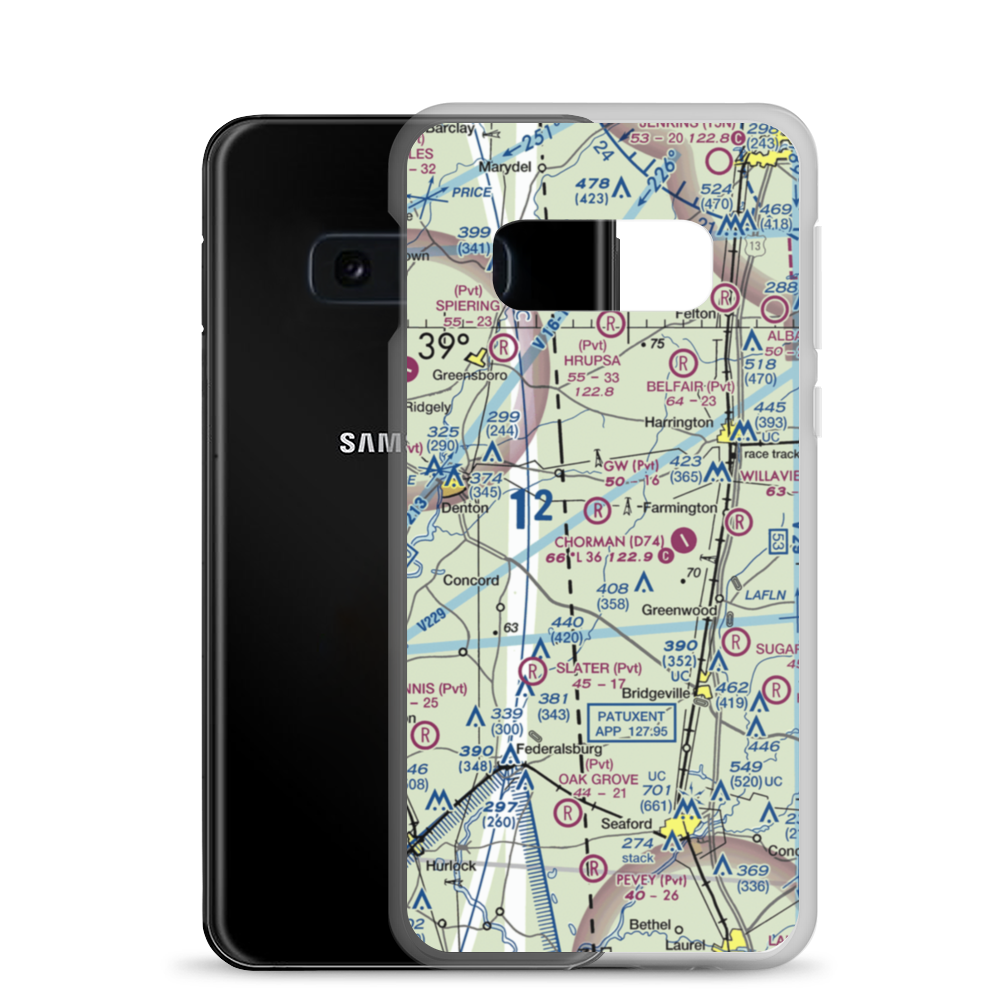 G W Farm Airport (9MD9) VFR Sectional Samsung Case Samsung Galaxy S10e model shown