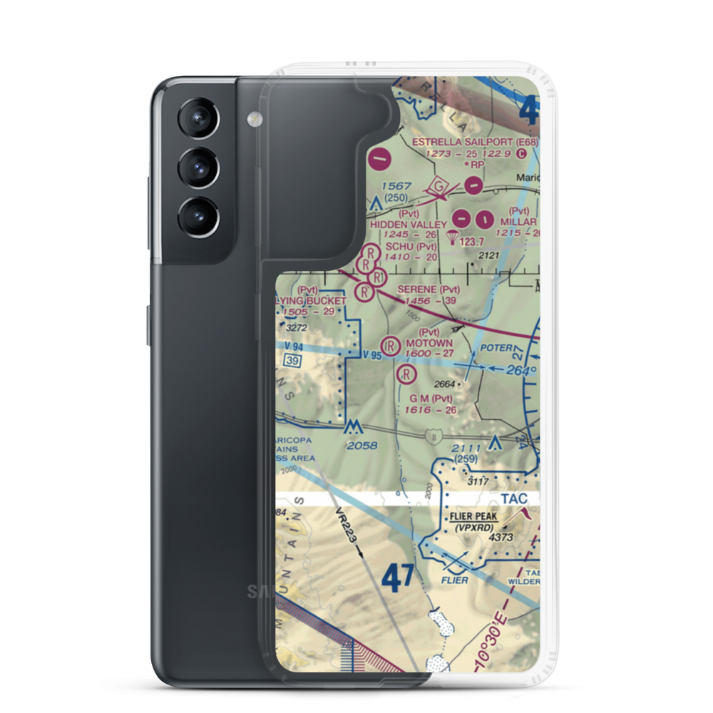 G.M. Ranch Airport (AZ61) VFR Sectional Samsung Case Samsung Galaxy S21 model shown