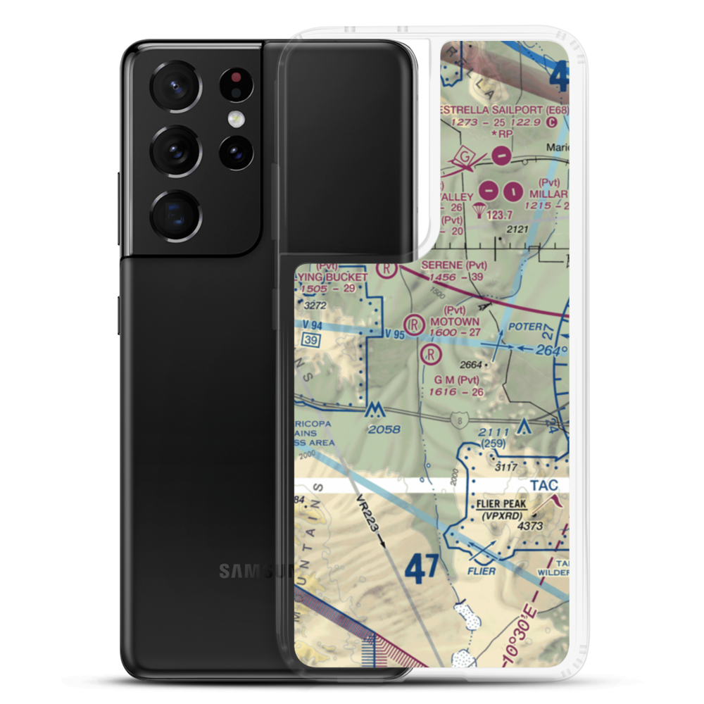 G.M. Ranch Airport (AZ61) VFR Sectional Samsung Case Samsung Galaxy S21 Ultra model shown