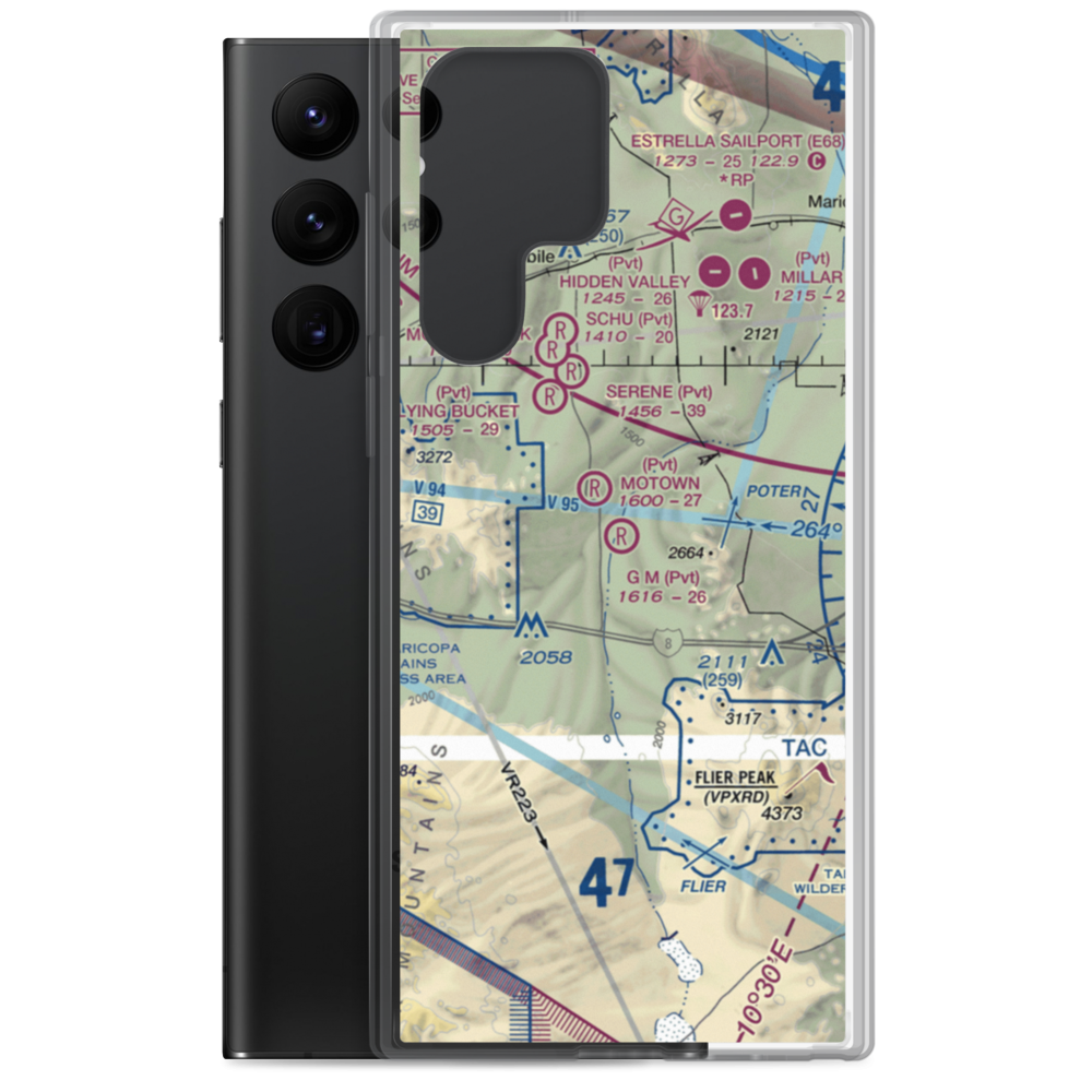 G.M. Ranch Airport (AZ61) VFR Sectional Samsung Case Samsung Galaxy S22 Ultra model shown
