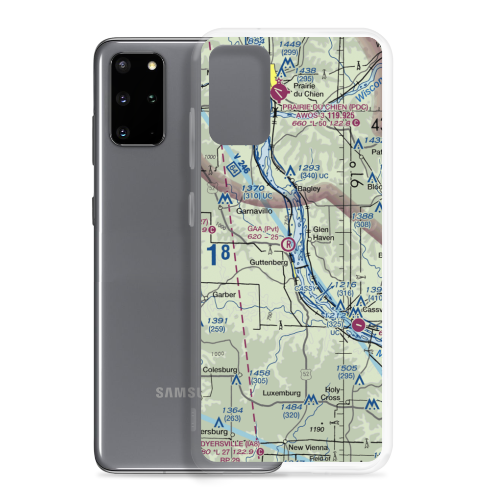 Gaa Private Airport (IA23) VFR Sectional Samsung Case Samsung Galaxy S20 Plus model shown