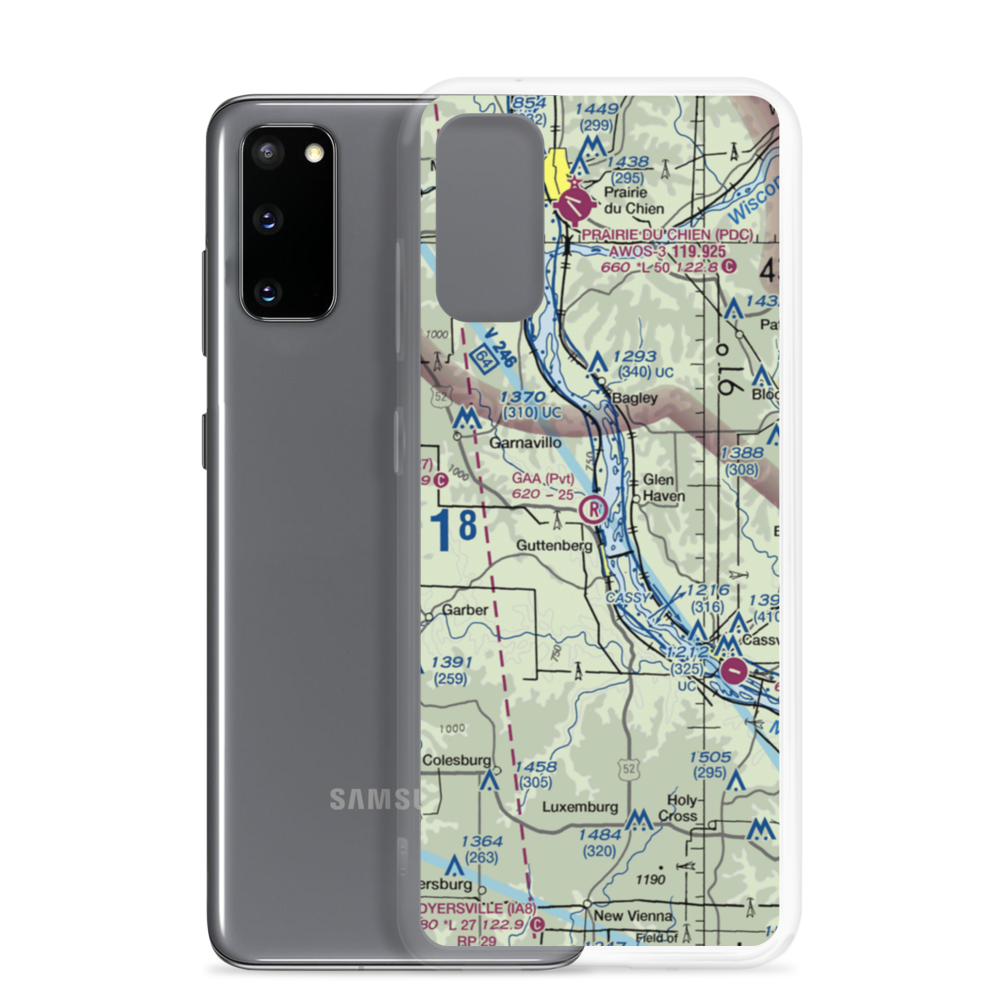 Gaa Private Airport (IA23) VFR Sectional Samsung Case Samsung Galaxy S20 model shown