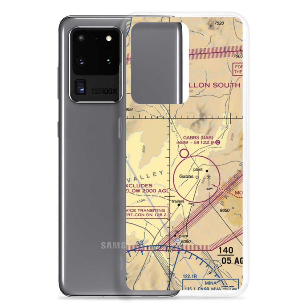 Gabbs Airport (GAB) VFR Sectional Samsung Case Samsung Galaxy S20 Ultra model shown