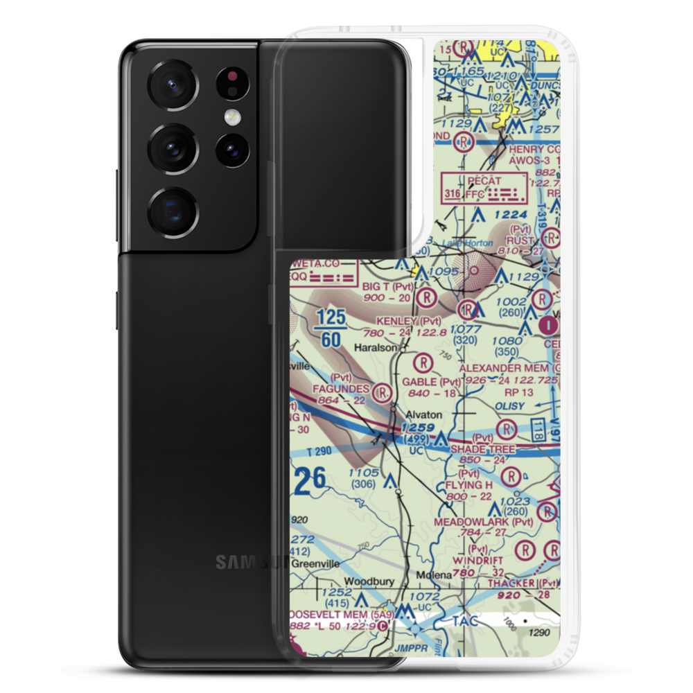 Gable Branch Airport (5GA0) VFR Sectional Samsung Case Samsung Galaxy S21 Ultra model shown