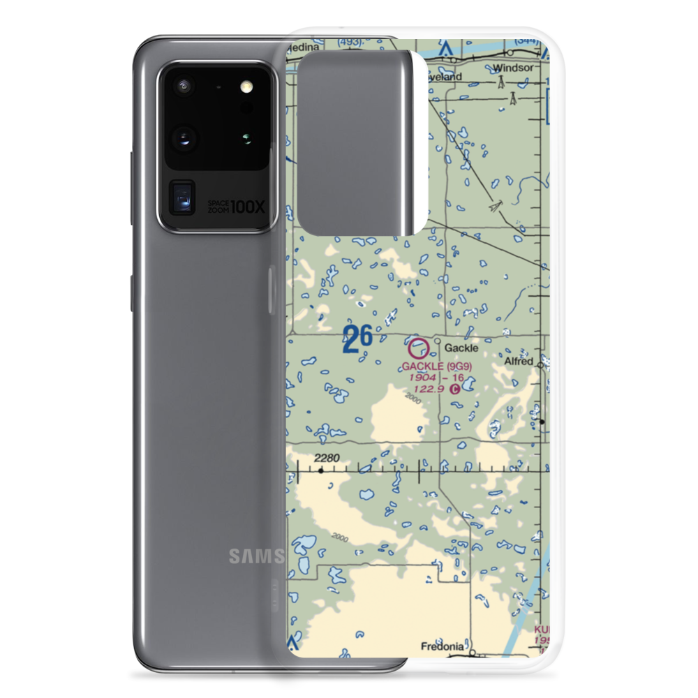 Gackle Municipal Airport (9G9) VFR Sectional Samsung Case Samsung Galaxy S20 Ultra model shown