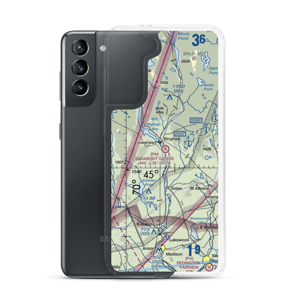 Gadabout Gaddis Airport (ME08) VFR Sectional Samsung Case Samsung Galaxy S21 model shown