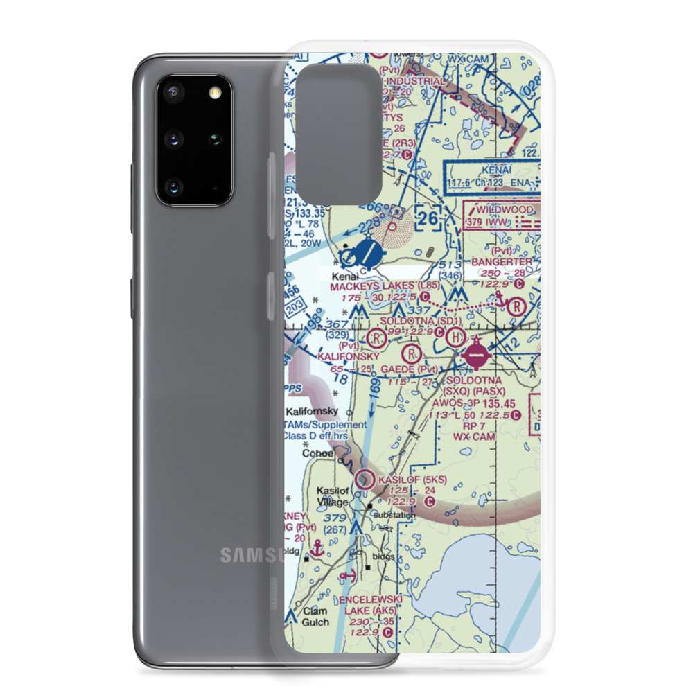Gaede Airport (7AK3) VFR Sectional Samsung Case Samsung Galaxy S20 Plus model shown