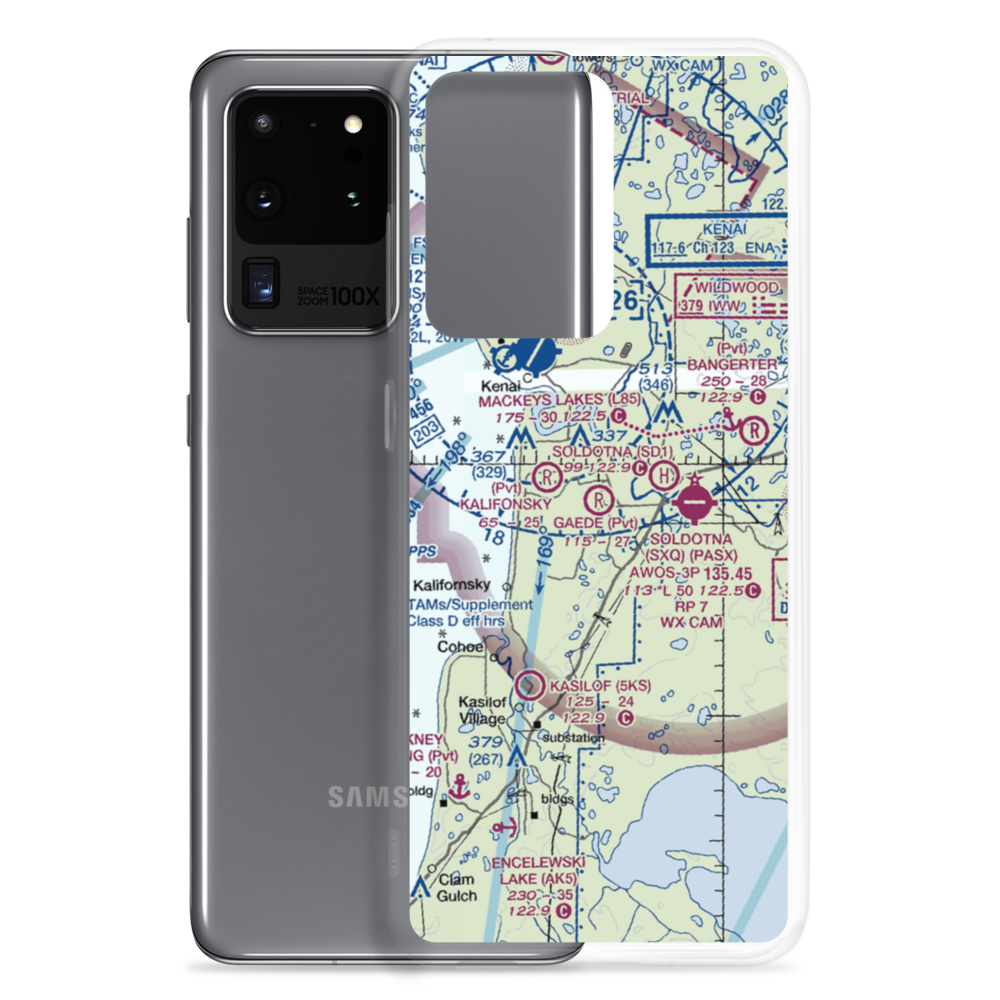 Gaede Airport (7AK3) VFR Sectional Samsung Case Samsung Galaxy S20 Ultra model shown