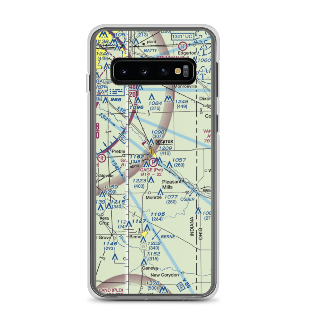 Gage Airport (13IN) VFR Sectional Samsung Case Samsung Galaxy S10 model shown