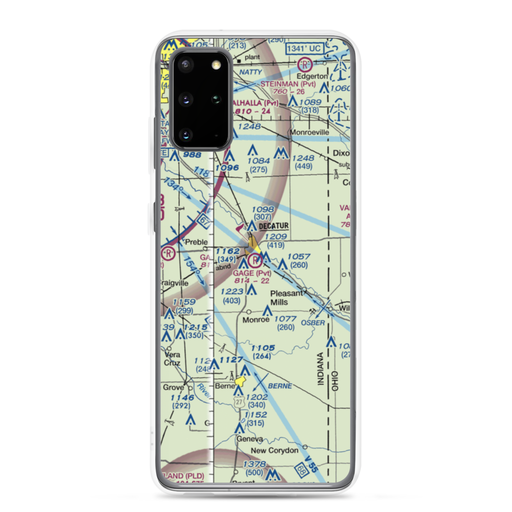 Gage Airport (13IN) VFR Sectional Samsung Case Samsung Galaxy S20 Plus model shown