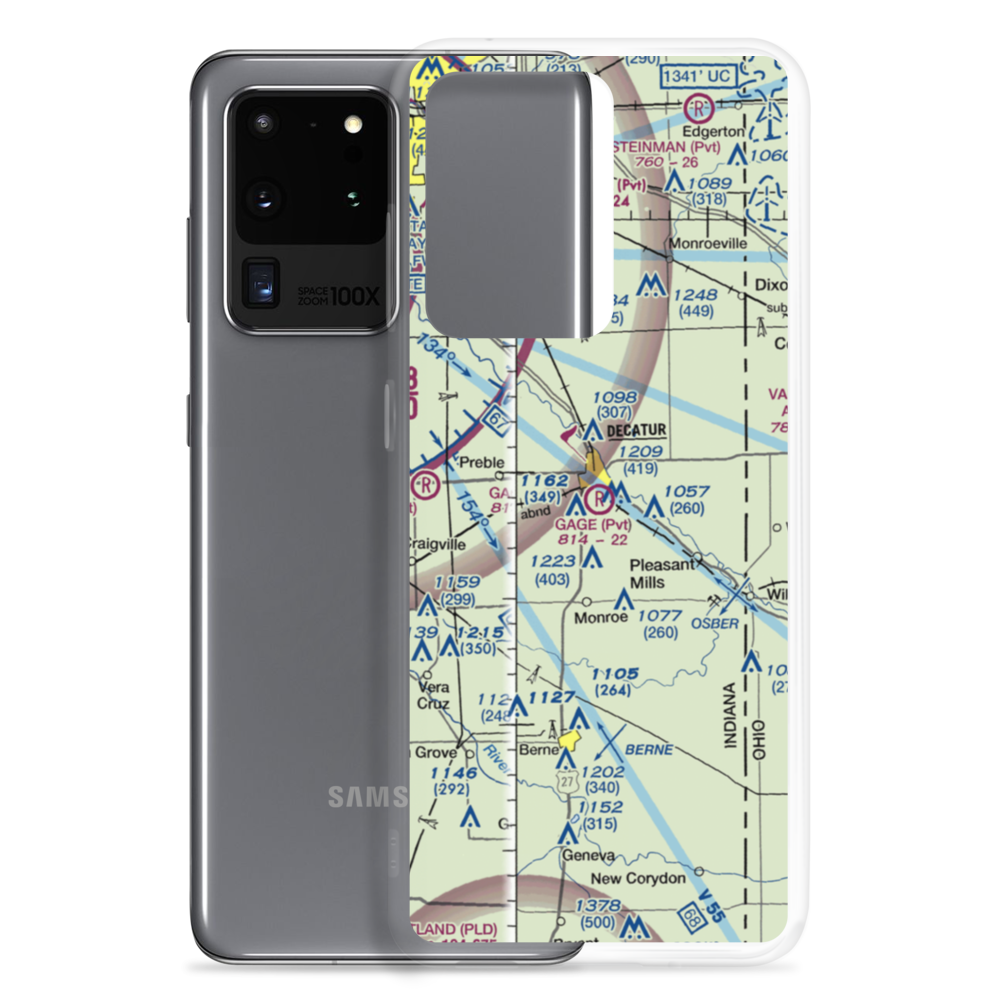 Gage Airport (13IN) VFR Sectional Samsung Case Samsung Galaxy S20 Ultra model shown