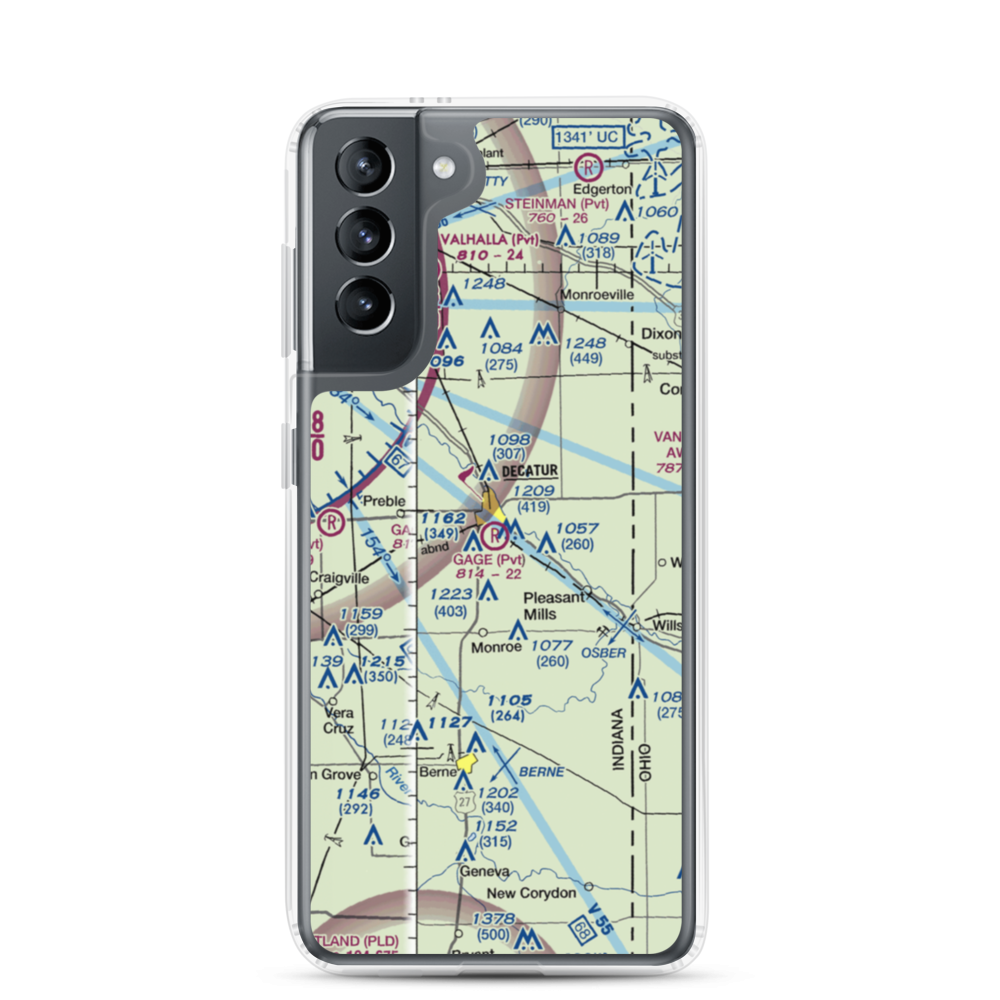 Gage Airport (13IN) VFR Sectional Samsung Case Samsung Galaxy S21 model shown