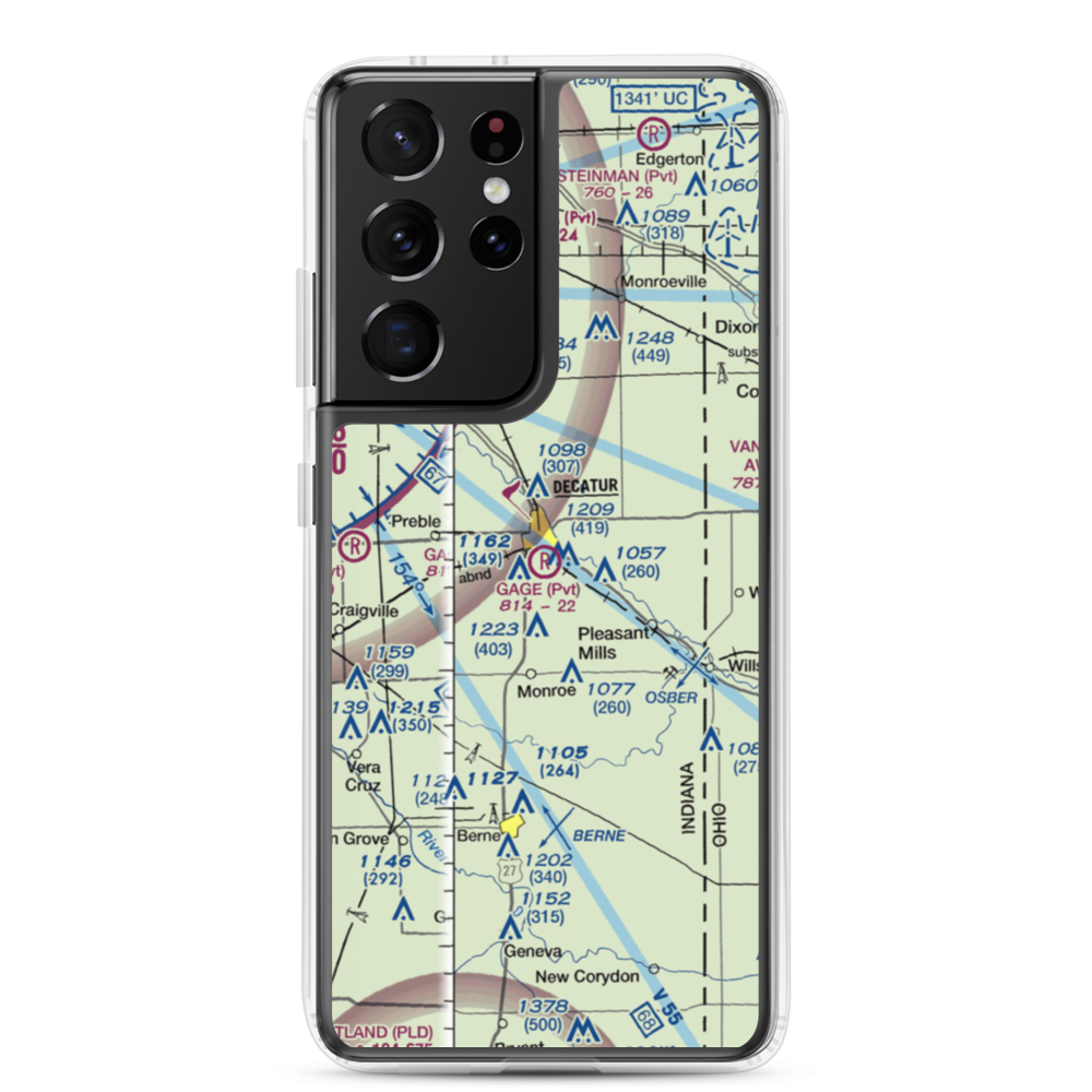 Gage Airport (13IN) VFR Sectional Samsung Case Samsung Galaxy S21 Ultra model shown