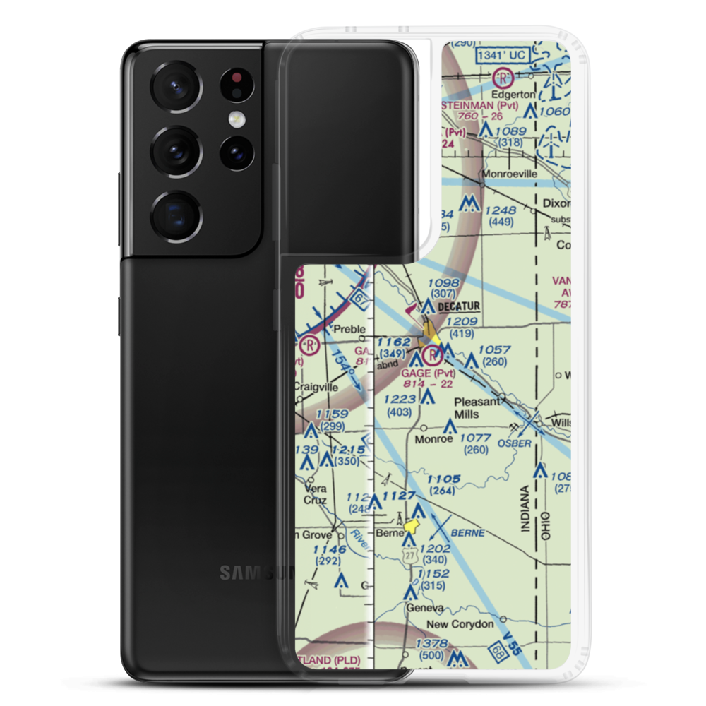 Gage Airport (13IN) VFR Sectional Samsung Case Samsung Galaxy S21 Ultra model shown