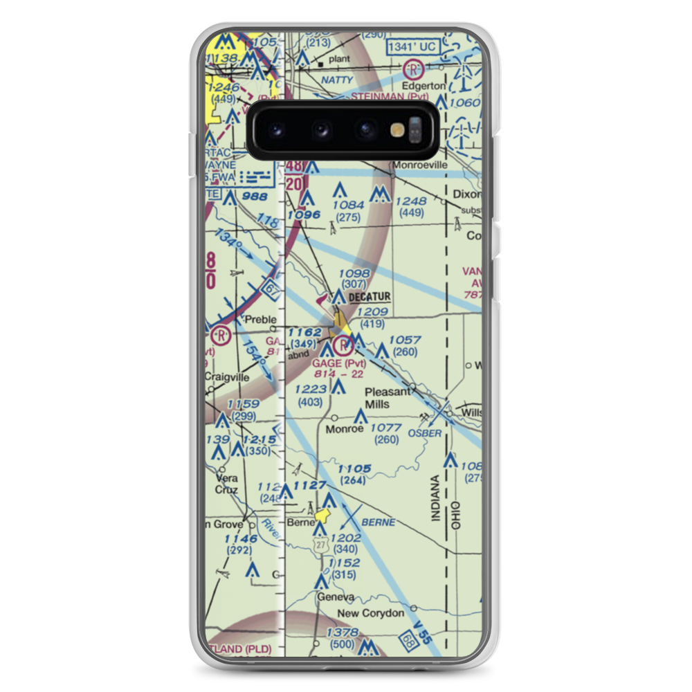 Gage Airport (13IN) VFR Sectional Samsung Case Samsung Galaxy S10+ model shown