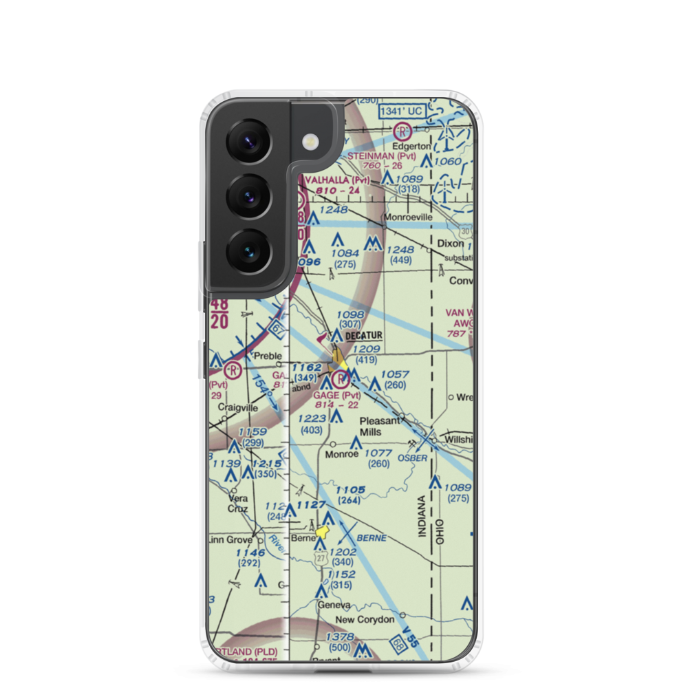 Gage Airport (13IN) VFR Sectional Samsung Case Samsung Galaxy S22 model shown