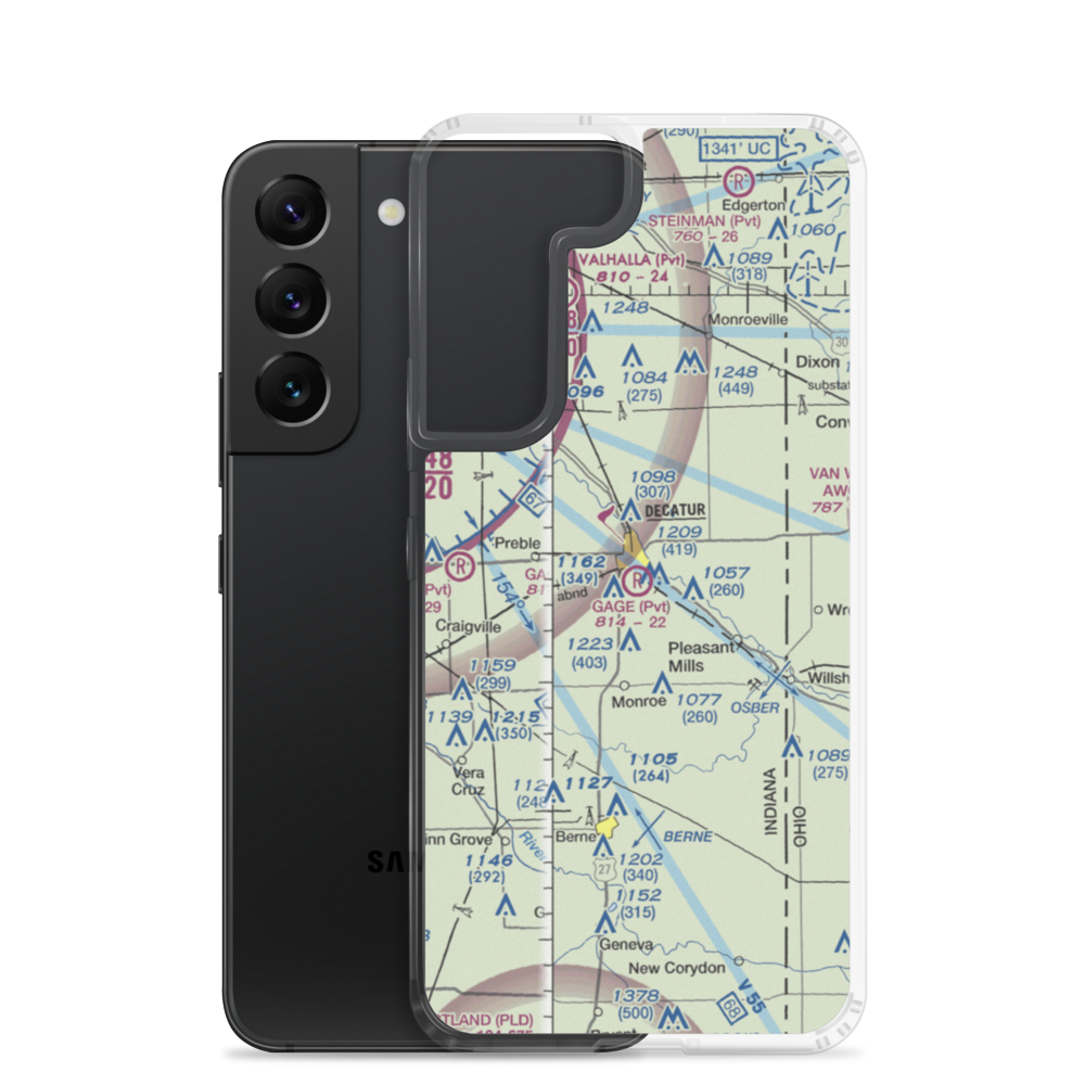 Gage Airport (13IN) VFR Sectional Samsung Case Samsung Galaxy S22 model shown