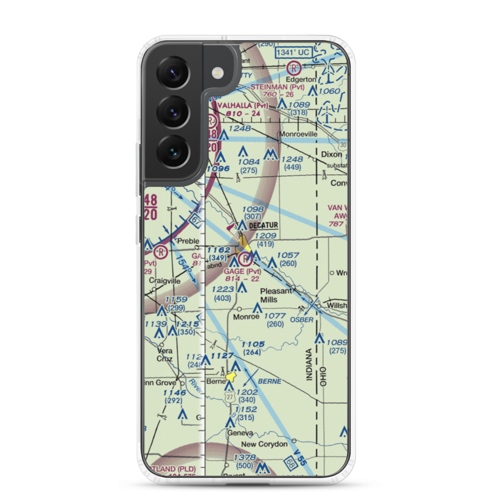 Gage Airport (13IN) VFR Sectional Samsung Case Samsung Galaxy S22 Plus model shown