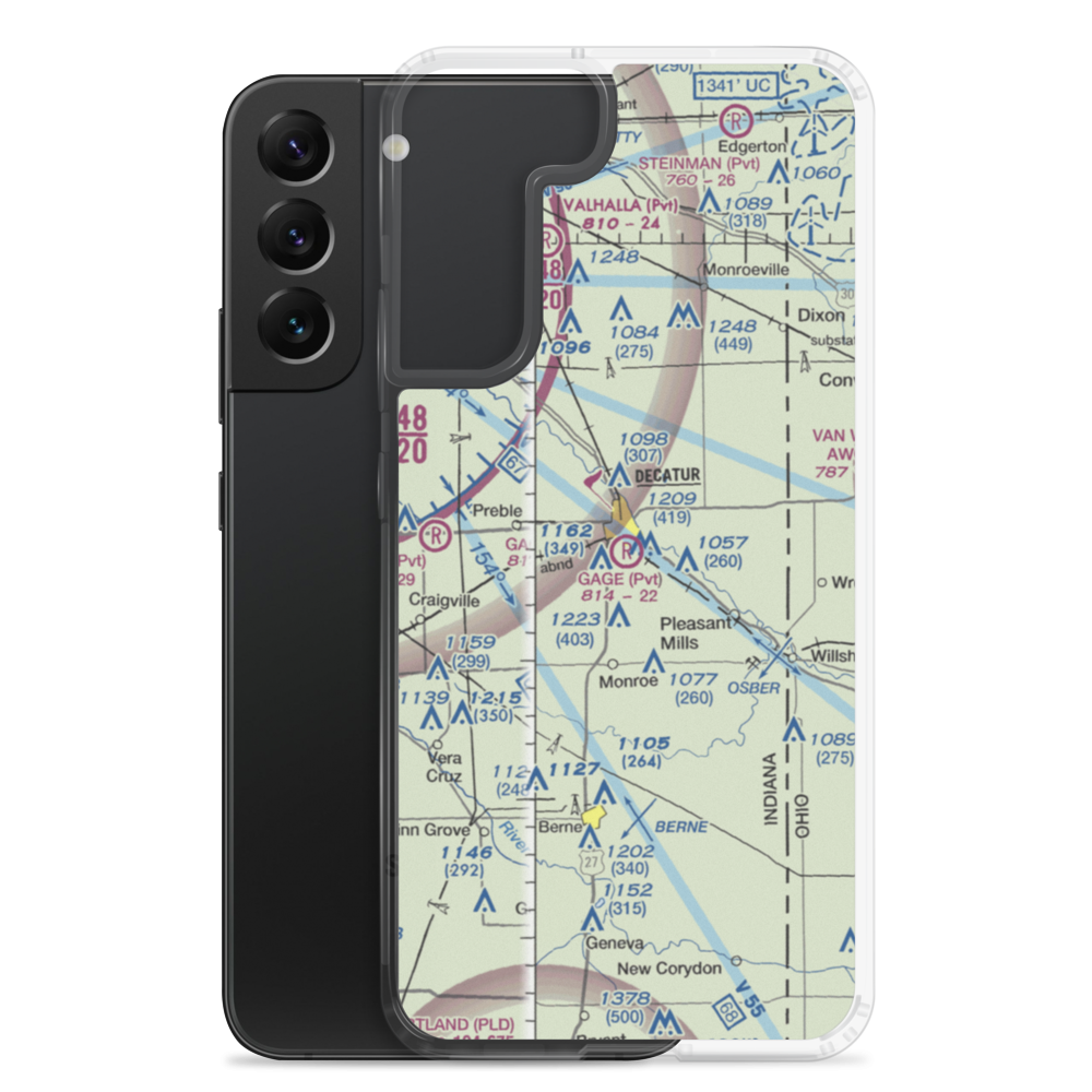 Gage Airport (13IN) VFR Sectional Samsung Case Samsung Galaxy S22 Plus model shown