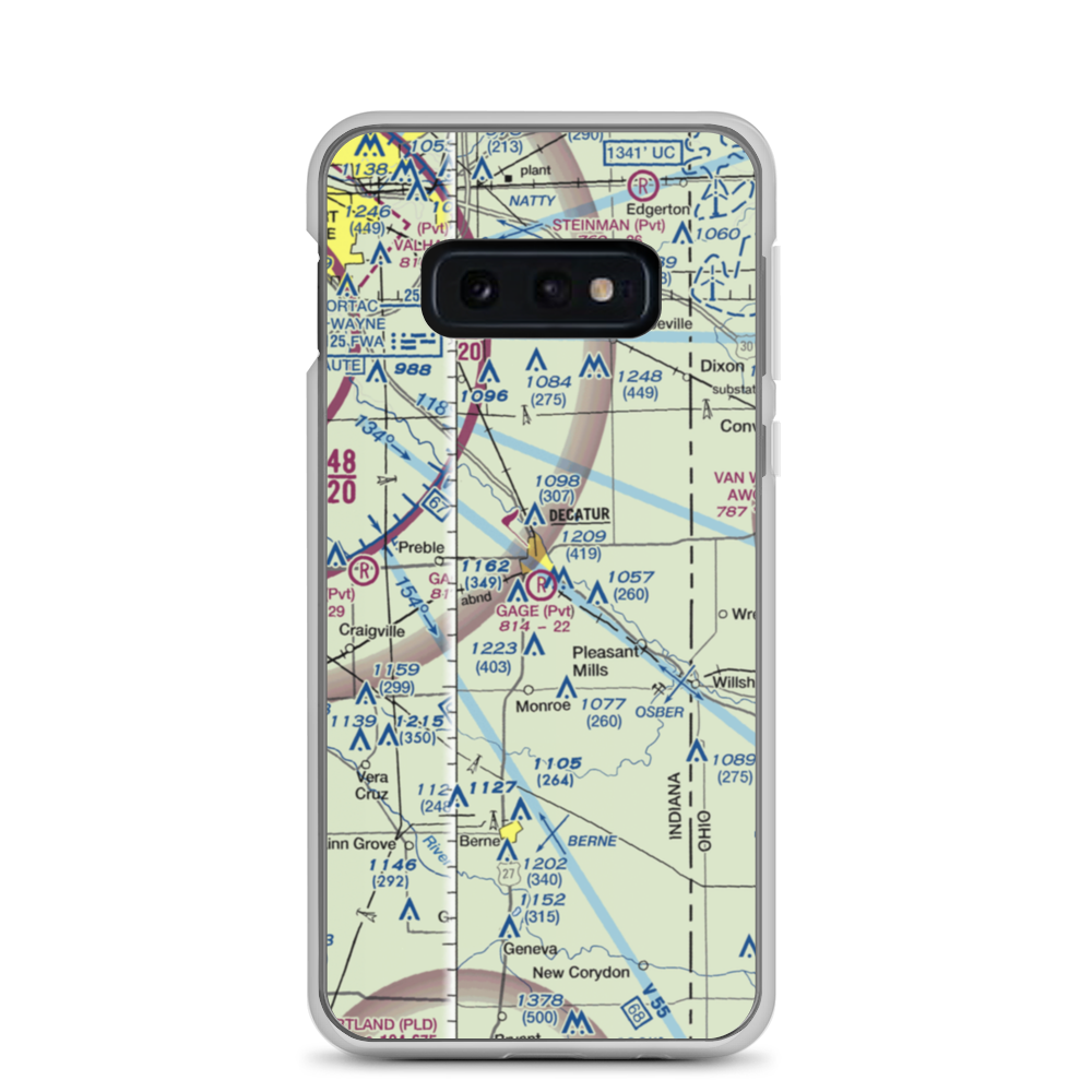 Gage Airport (13IN) VFR Sectional Samsung Case Samsung Galaxy S10e model shown