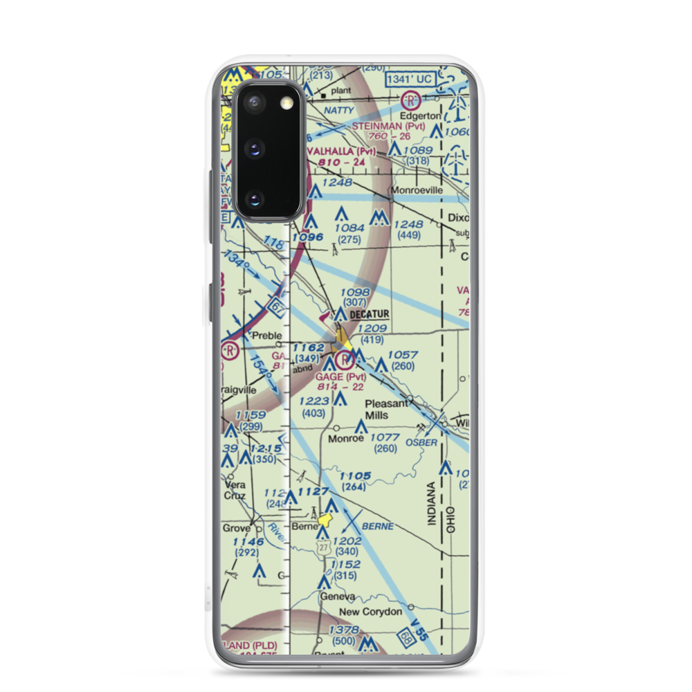 Gage Airport (13IN) VFR Sectional Samsung Case Samsung Galaxy S20 model shown